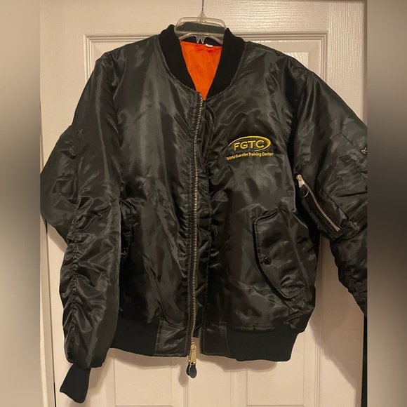Other - Unisex Bomber Jacket - Black and Orange size Large New